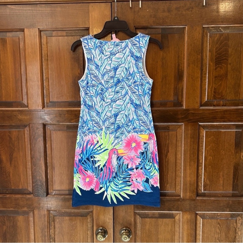 Lilly Pulitzer Harper Shift Dress XXS Bennet Blue Let's Mango French Terry Knit - Picture 7 of 11